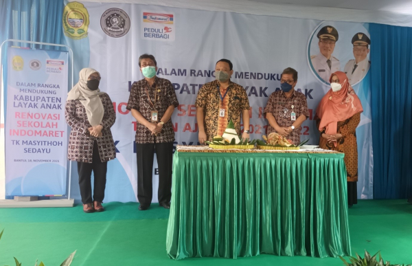 Peresmian CSR untuk TK Masyithoh Sedayu dari PT. Indomarco Prismatama pada hari Kamis, 18 November 2021 