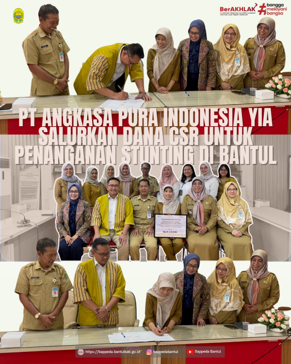 PT Angkasa Pura Indonesia YIA Salurkan Dana CSR untuk Penanganan Stunting di Bantul