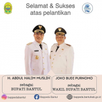 Pelantikan H. Abdul Halim Muslih sebagai Bupati Bantul dan Joko Budi Purnomo sebagai Wakil Bupati Bantul Periode 2021-2024