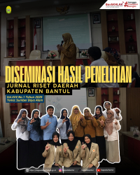Diseminasi Hasil Penelitian didalam Jurnal Riset Daerah Vol.XXV No.1 Tahun 2025