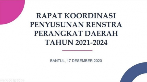 Rapat Koordinasi Penyusunan Renstra Perangkat Daerah Tahun 2021-2024