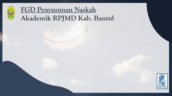 FGD Penyusunan Naskah Akademik RPJMD Kabupaten Bantul Tahun 2021-2024 secara zoom cloud
