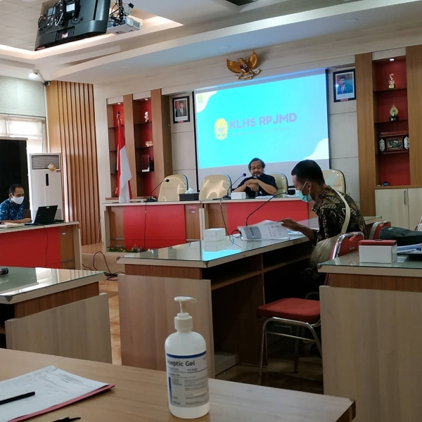 Rapat Koordinasi Persiapan Validasi KLHS RPJMD Kabupaten Bantul Tahun 2021-2024 tanggal 2 oktober 2020