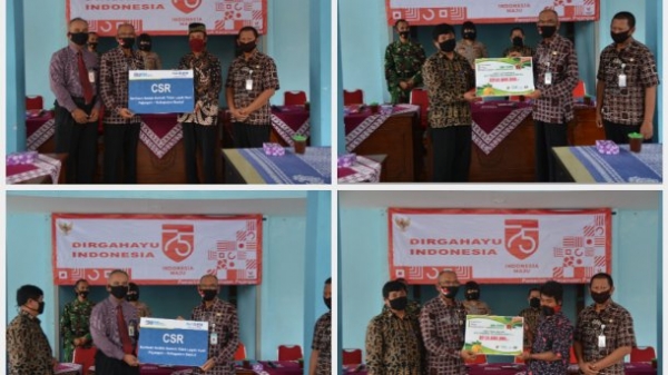 Penyerahan Simbolis CSR RTLH dari Bank BTN dan KSP Adil Dlingo di Kecamatan Pajangan